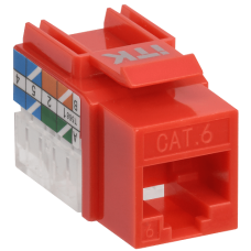  Modul ITK Keystone Jack cat.6 UTP 110 IDC 90deg rosu