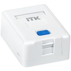  ITK Wall socket housing for one Keystone Jack module installation white