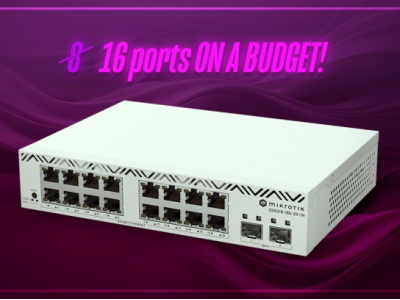 The Gigabit Switch CSS318-16G-2S+IN from MikroTik