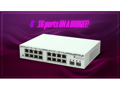 The Gigabit Switch CSS318-16G-2S+IN from MikroTik