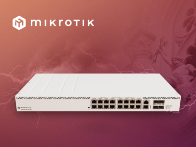The first MikroTik PoE++ switch CRS320-8P-8B-4S+RM